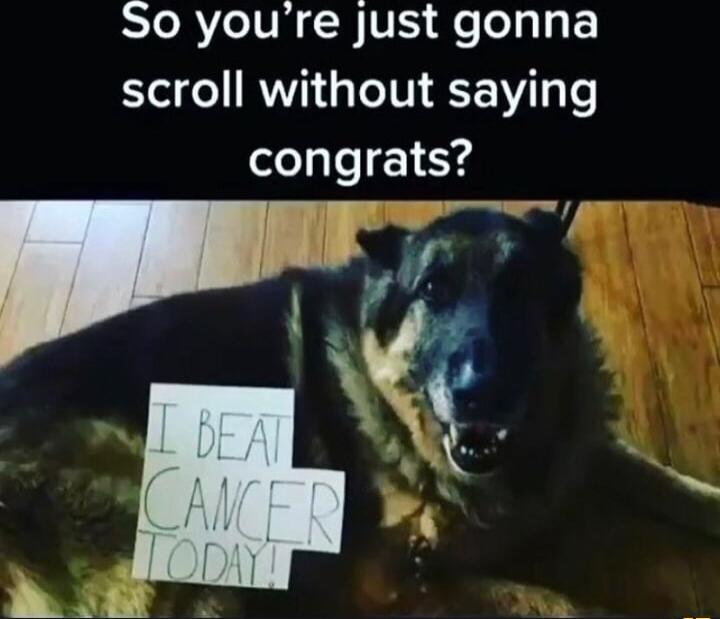 So youre just gonna scroll without saying congrats Ht d l