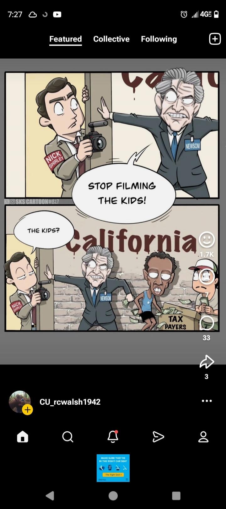 STOP FILMING THE KIDS! THE KIDS? NICK SHIRLEY NEWSOM California TAX PAYERS SKS CARTOON #827
