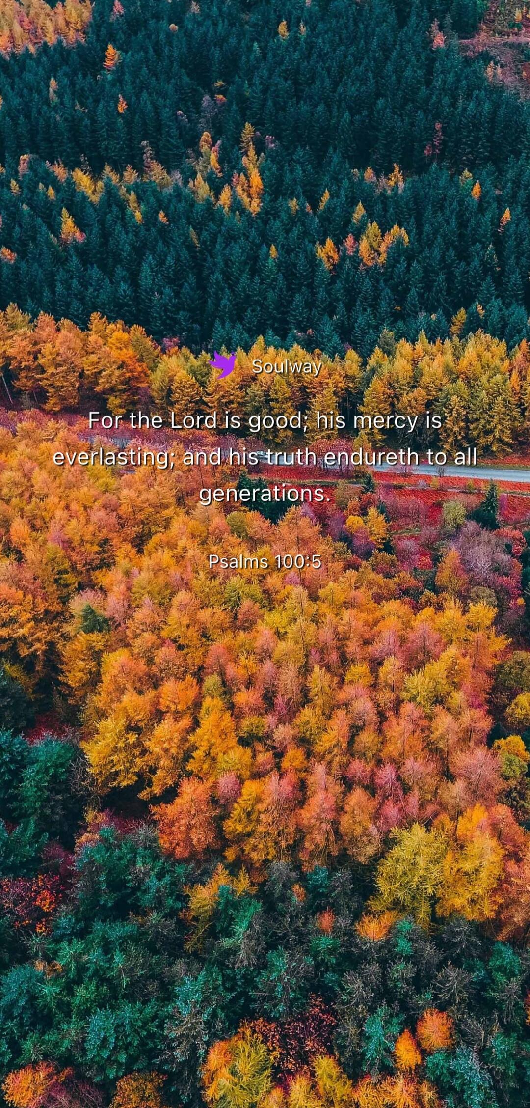 Soulway For the Lord is good; his mercy is everlasting; and his truth endureth to all generations. Psalms 100:5