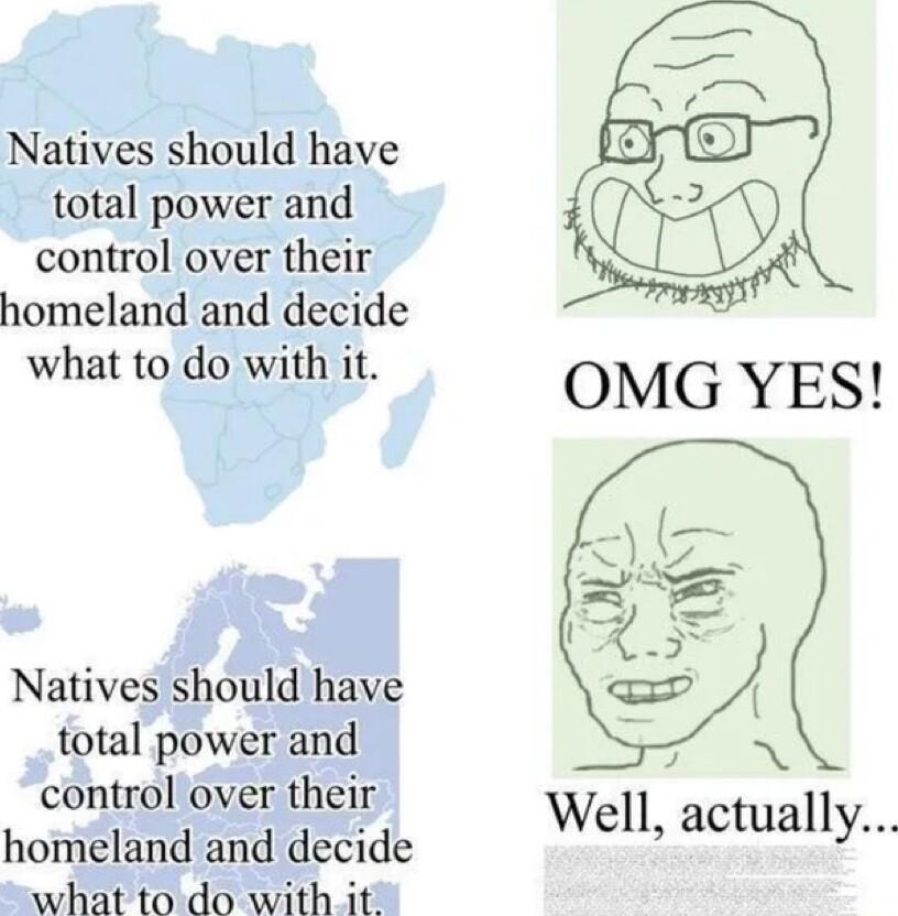 Natives should have total power and control over their homeland and decide what to do with it Natives should have total power and control over their homeland and decide what to do with it Well act L ually