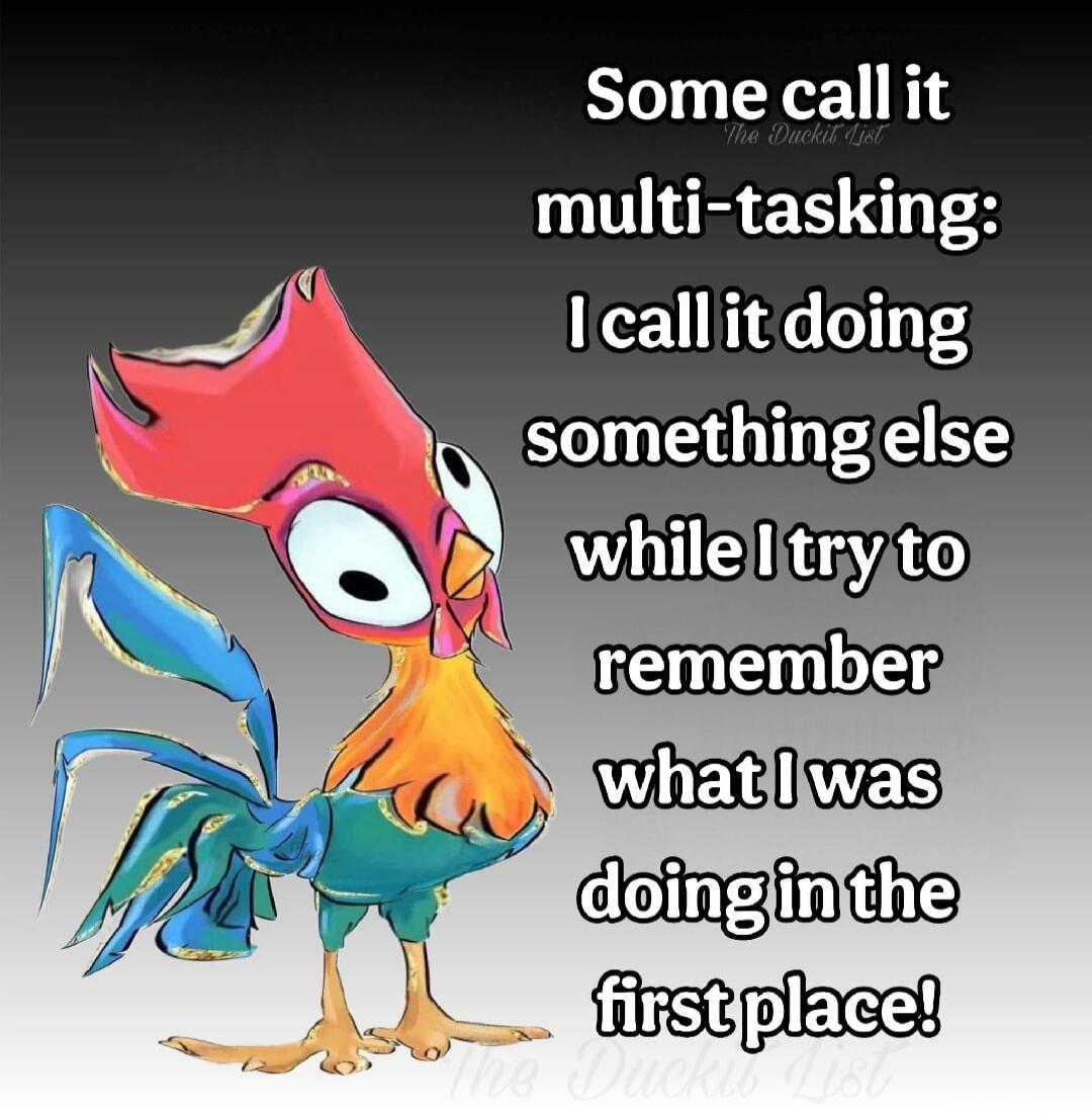 Some call it multi-tasking: I call it doing something else while I try to remember what I was doing in the first place! The Duckit List