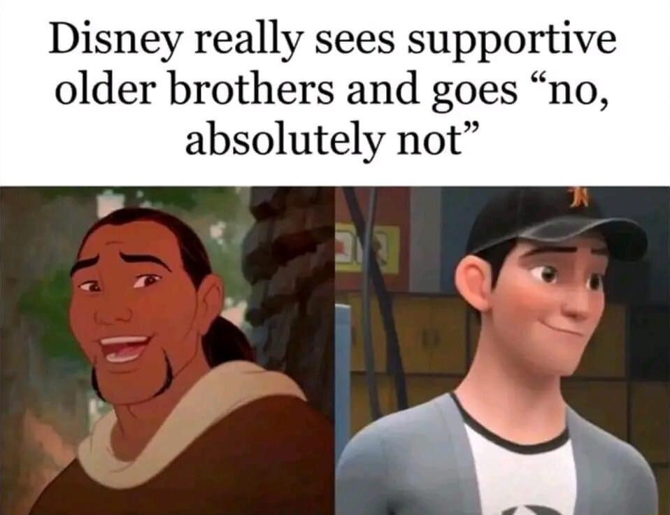 Disney really sees supportive older brothers and goes no absolutely not