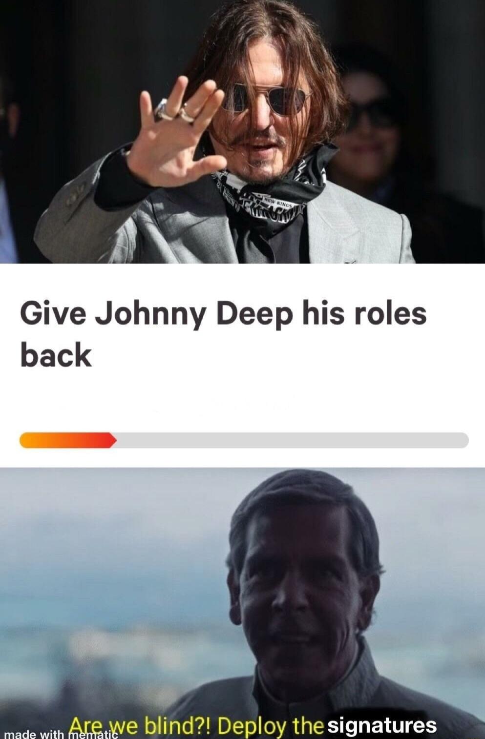 Give Johnny Deep his roles back