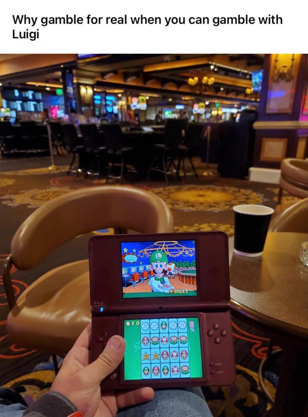 Why gamble for real when you can gamble with Luigi