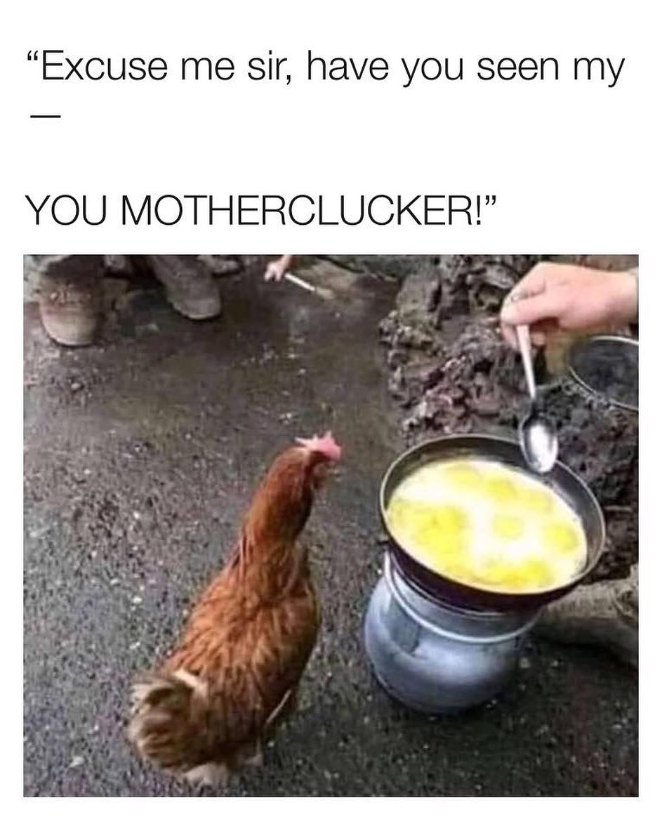 Excuse me sir have you seen my YOU MOTHERCLUCKERY