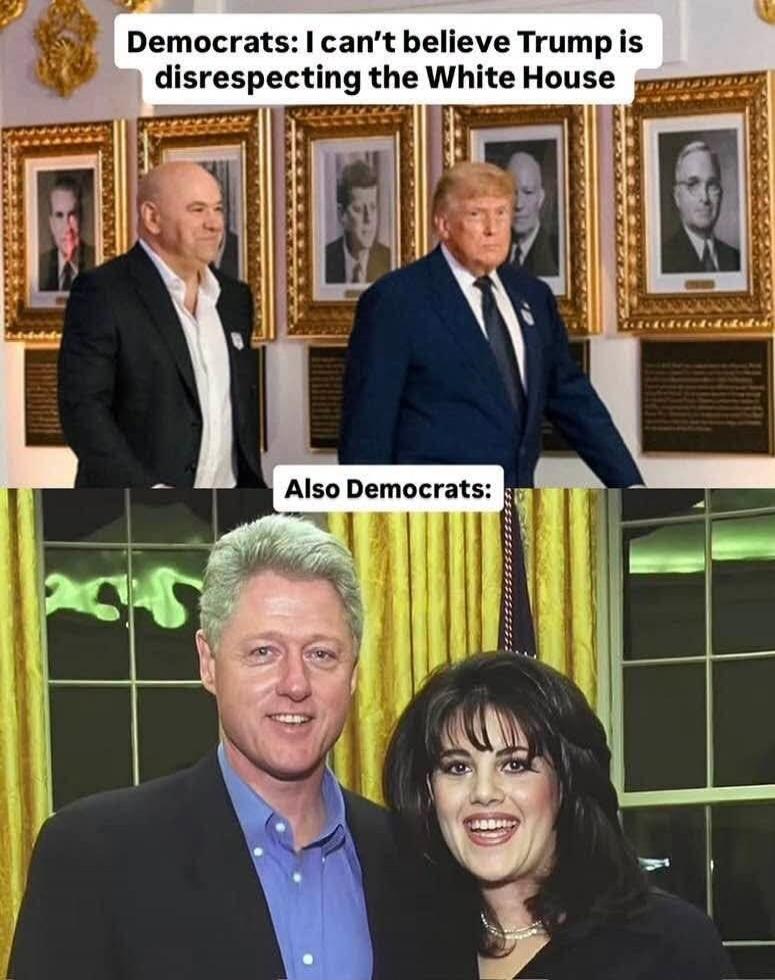 Democrats: I can't believe Trump is disrespecting the White House. Also Democrats: