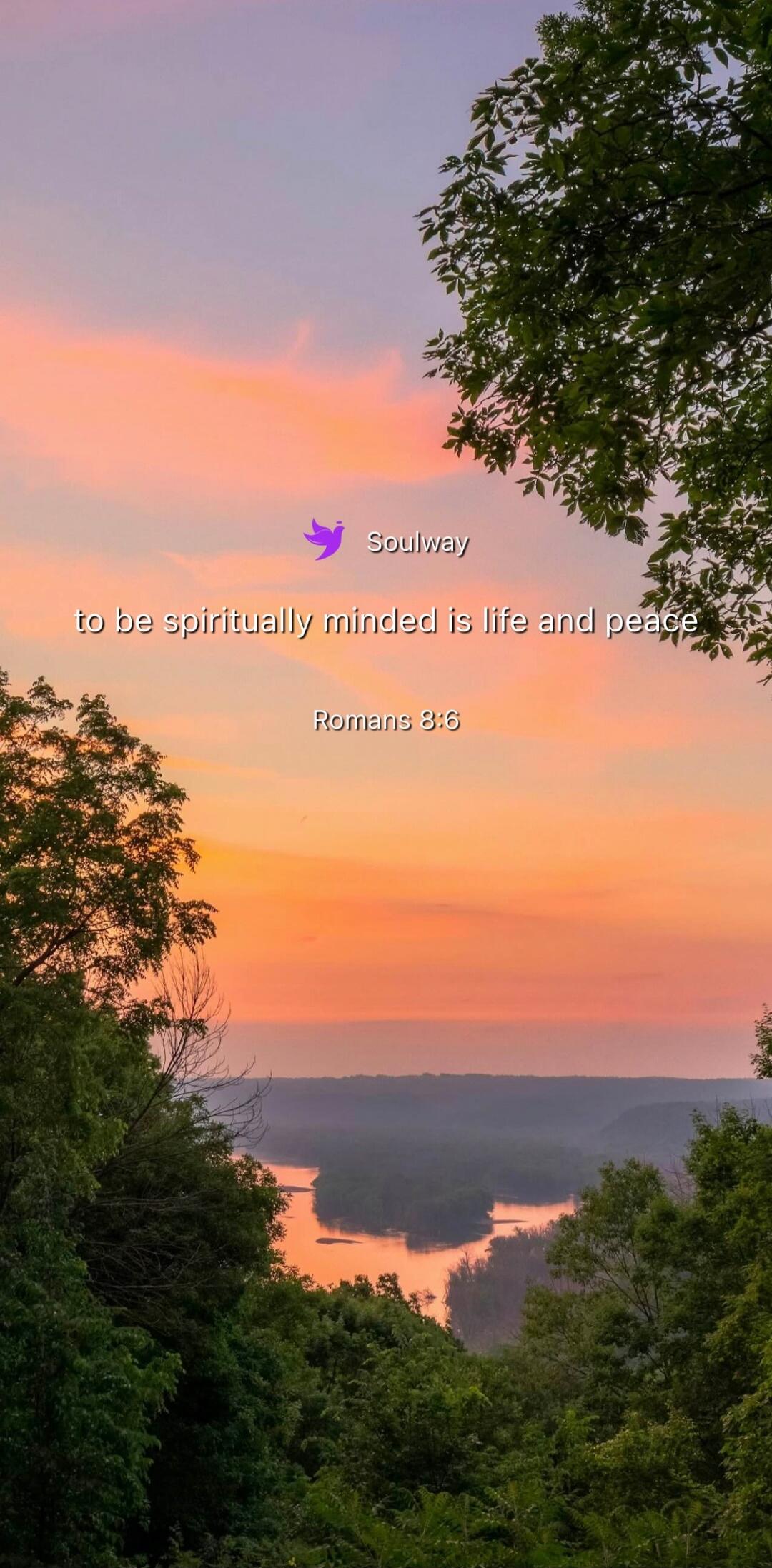 Soulway to be spiritually minded is life and peace Romans 8:6