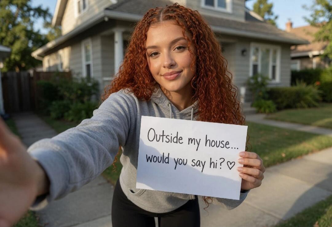 Outside my house... would you say hi? ♡