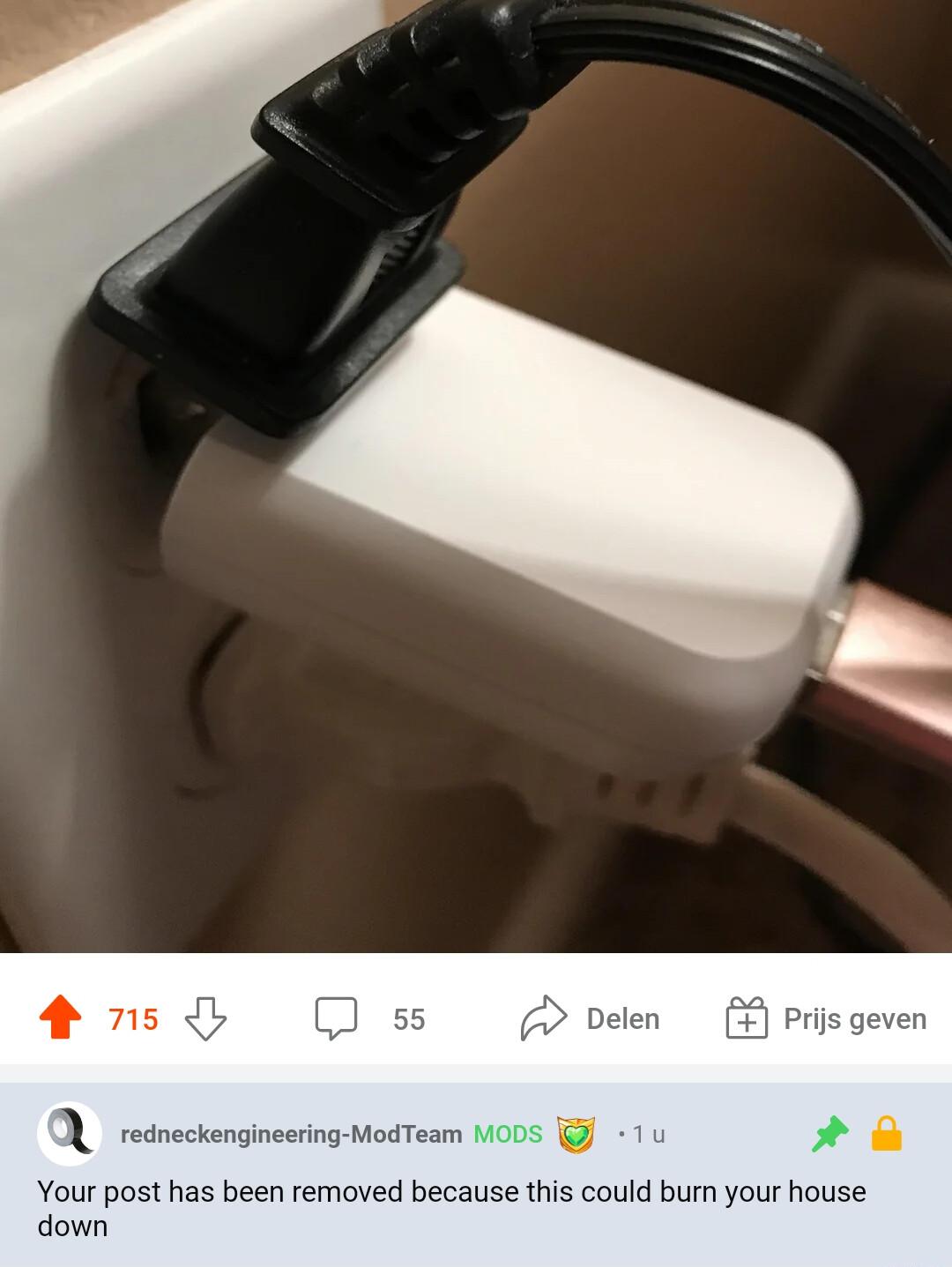 4 5 X recneckengineering ModTeam Your post has been removed because this could burn your house down