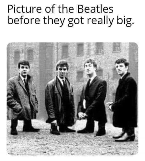 Picture of the Beatles before they got really big.