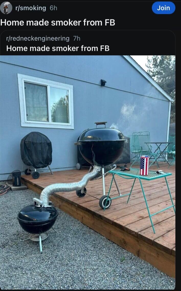 rfsmoking 6h Home made smoker from FB rlredneckengineering 7h Home made smoker from FB