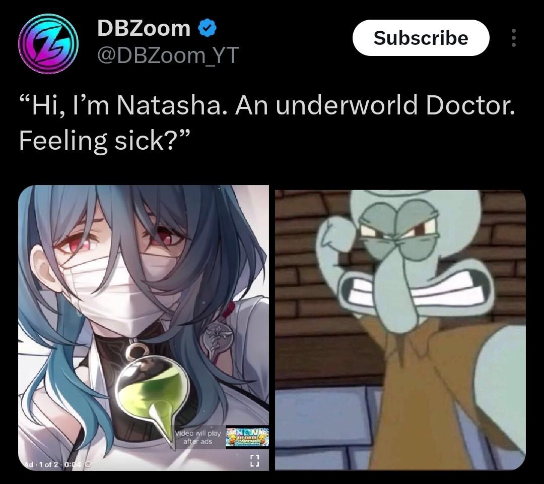 DBZoom YT Hi m Natasha An underworld Doctor Feeling sick