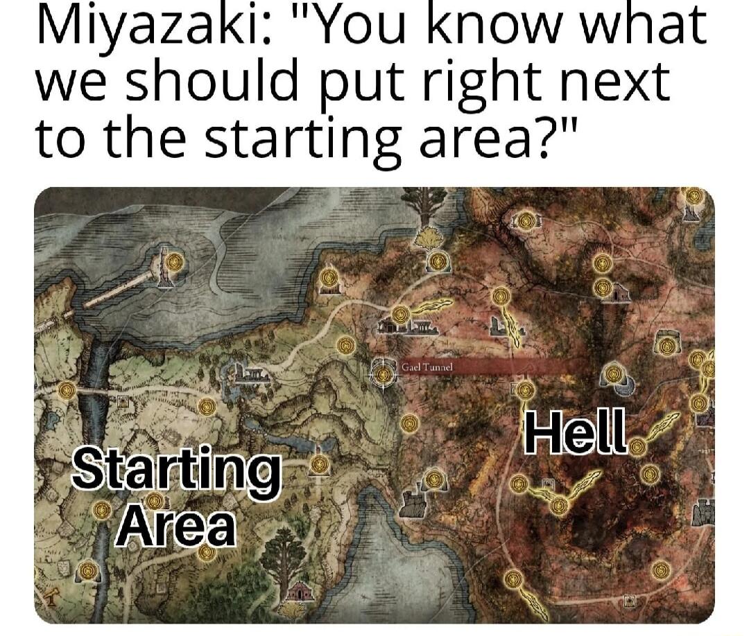 Miyazaki You know what we should put right next to the starting area