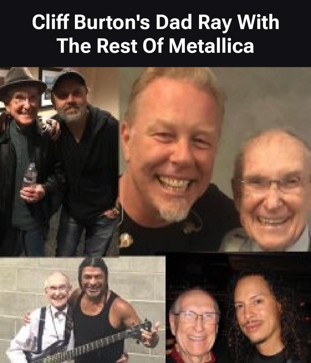 [caption redacted: mentions the bassist's father with Metallica]