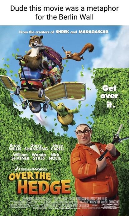 Dude this movie was a metaphor for the Berlin Wall From the creators of SHREK and MADAGASCAR