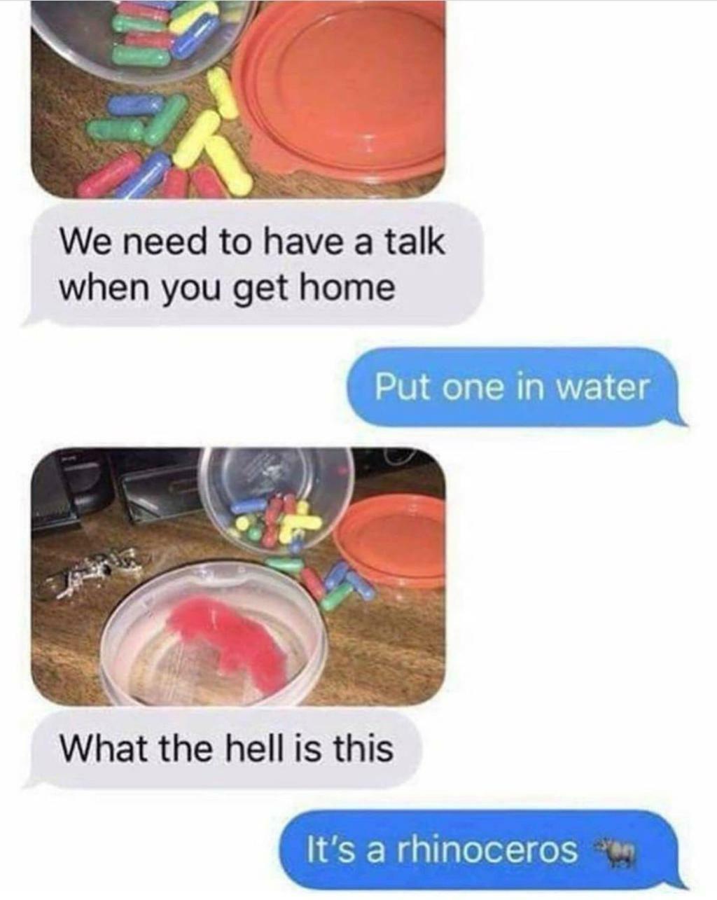 We need to have a talk when you get home Put one In water What the hell is this NESNallalelel1eS