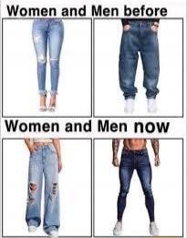 Women and Men before. Women and Men now.