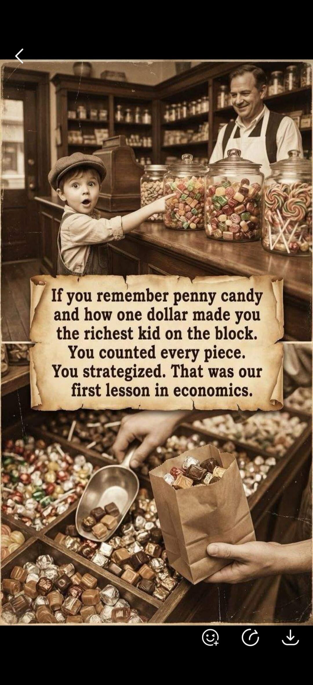 If you remember penny candy and how one dollar made you the richest kid on the block. You counted every piece. You strategized. That was our first lesson in economics.