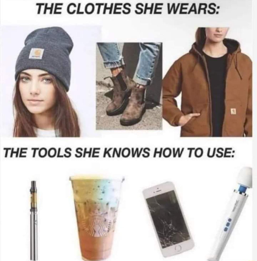 THE CLOTHES SHE WEARS