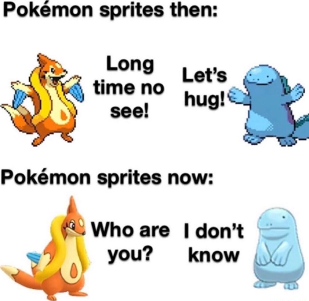 Pokmon sprites then Pokmon sprites now Whoare Idont you know