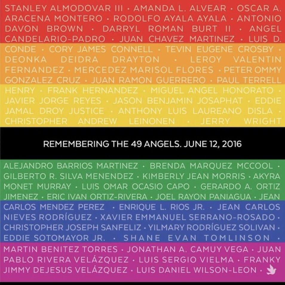 REMEMBERING THE 49 ANGELS JUNE 12 2016 VANESV N pl 0 7 o1 o1 1S v ViV 23 N ARea 124 4 N B VAN VN 2 1U 4 v e el 0 I GILBERTO R SILVA MENENDEZ KIMBERLY JEAN MORRIS AKYRA MONET MURRAY LUIS OMAR OCASIO CAPO GERARDO A ORTIZ W11 N 40 t ol e AVZAN N 123 i A sAVA 127 N 0 B 2 VN N B N N V1 VAR 7 OFN2 OIS i 1 0 4 o 121 V AR 211011 S B 210 500 1 ST 21 L B 07N 2 0 1 NIISVASSTe1n1 1IVl VAR VA1 R S VI VANV IS 1