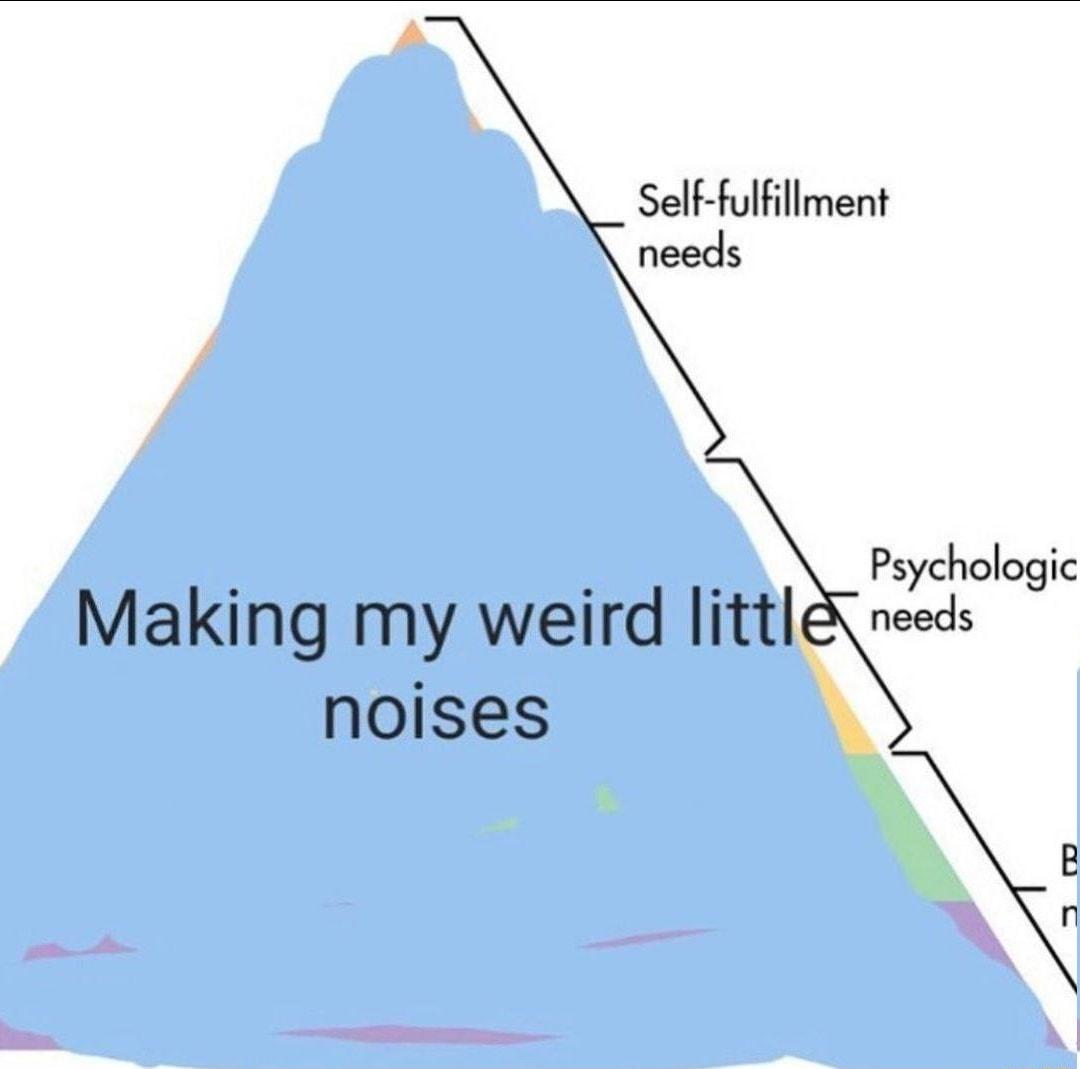 Self fulfillment needs Psychologic Making my weird littl noises
