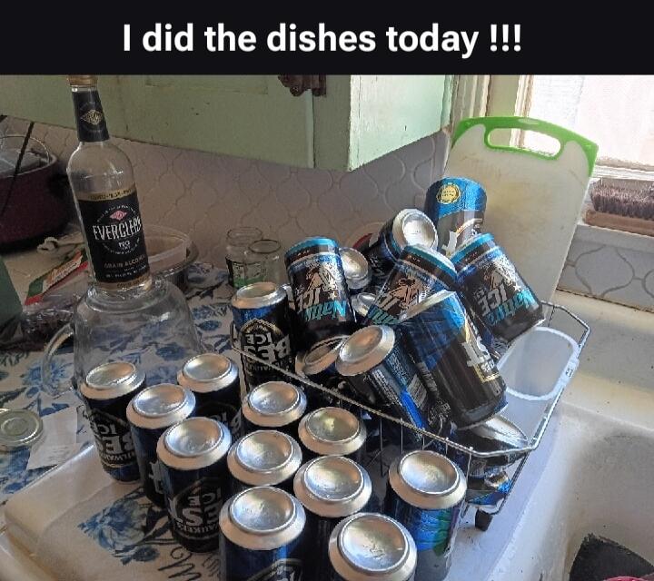 I did the dishes today !!!