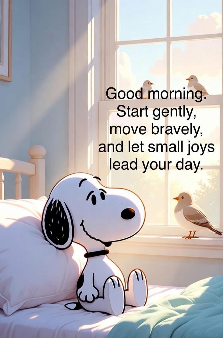 Good morning. Start gently, move bravely, and let small joys lead your day.