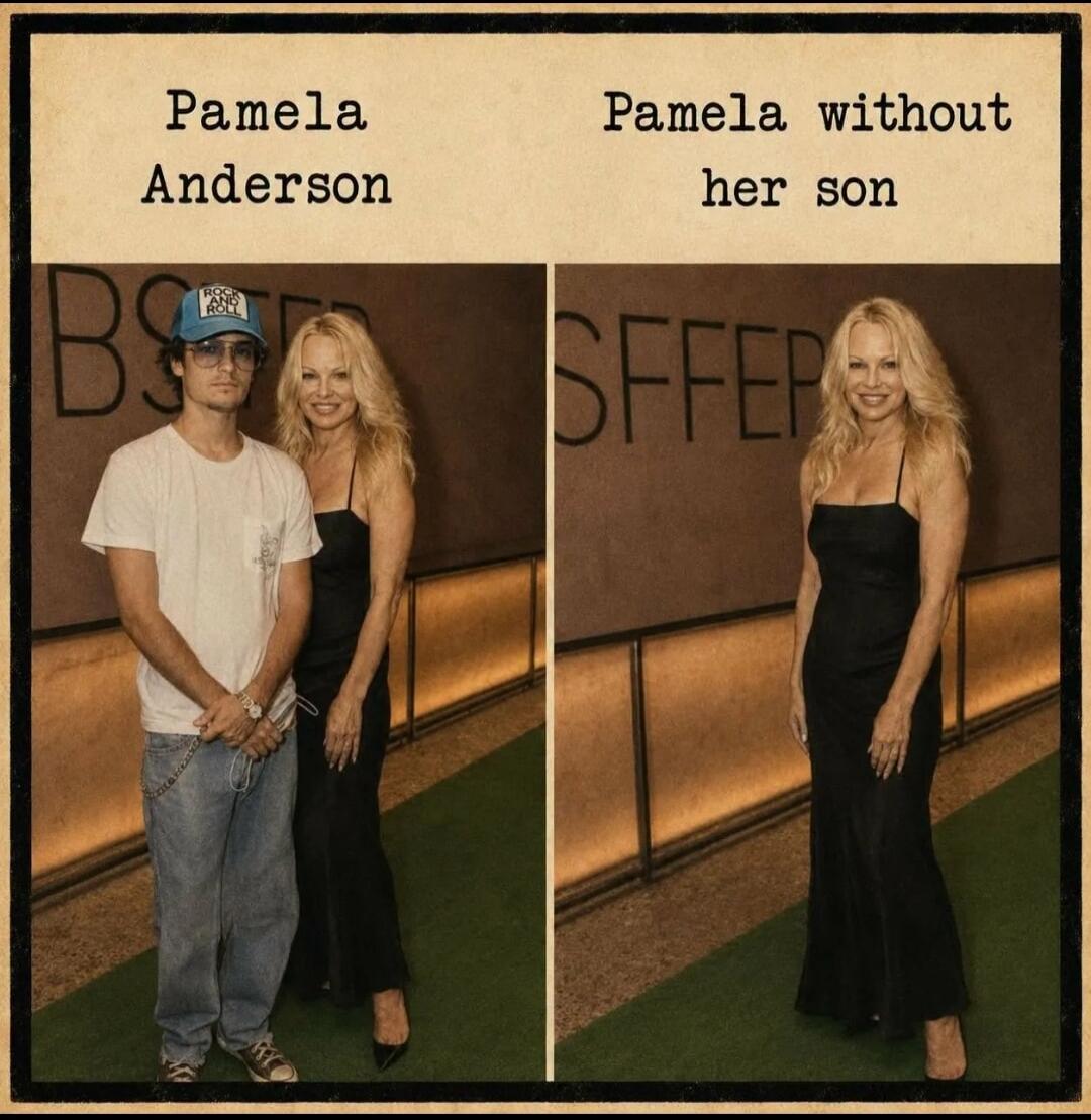 Pamela Anderson Pamela without her son