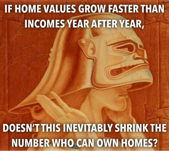 IF HOME VALUES GROW FASTER THAN INCOMES YEAR AETER YEAR DOESNTTHIS INEVITABLY SHRINK THE NUMBERWHO CANOWN HOMES 2