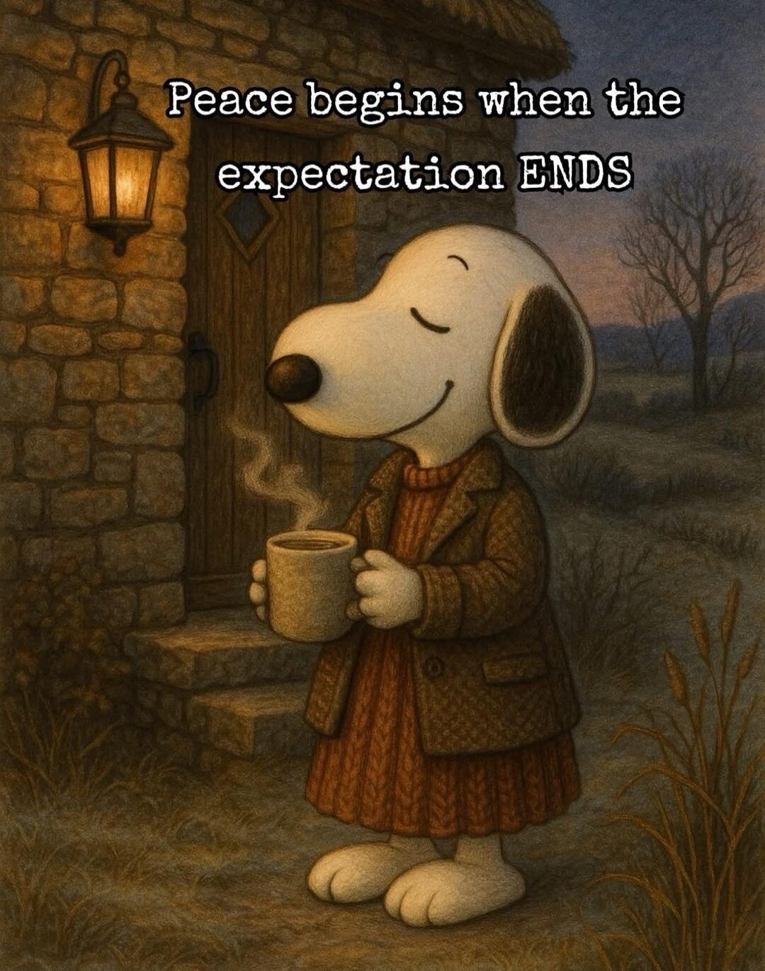 Peace begins when the expectation ends