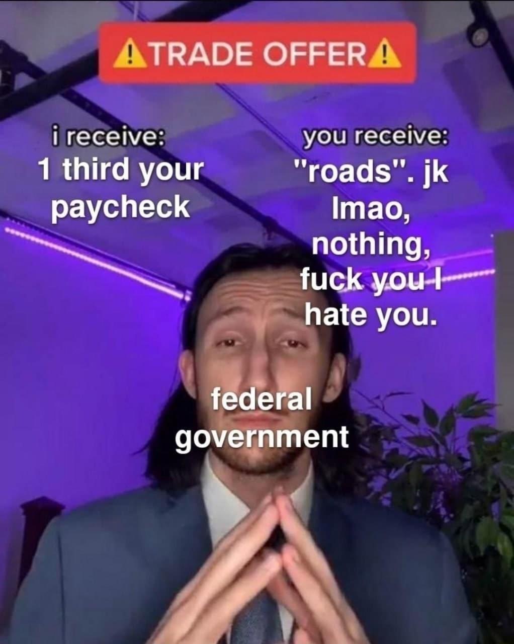 lv _ ireceive you receive 1 third your roads jk paycheck ETR nothing S fuck