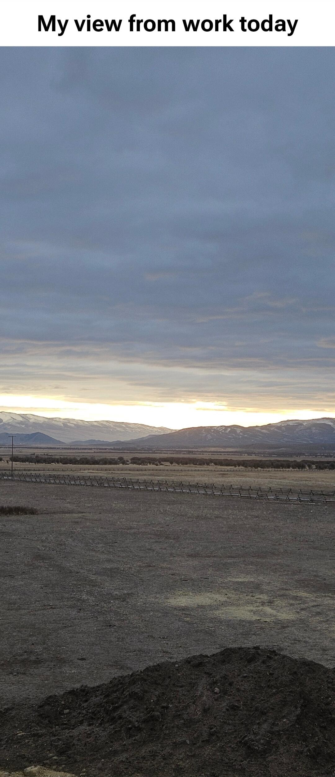 My view from work today