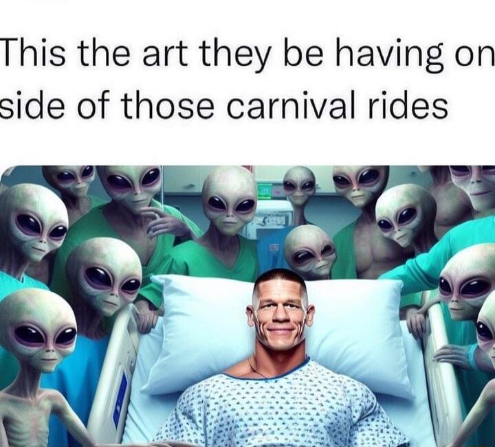 This the art they be having on side of those carnival rides