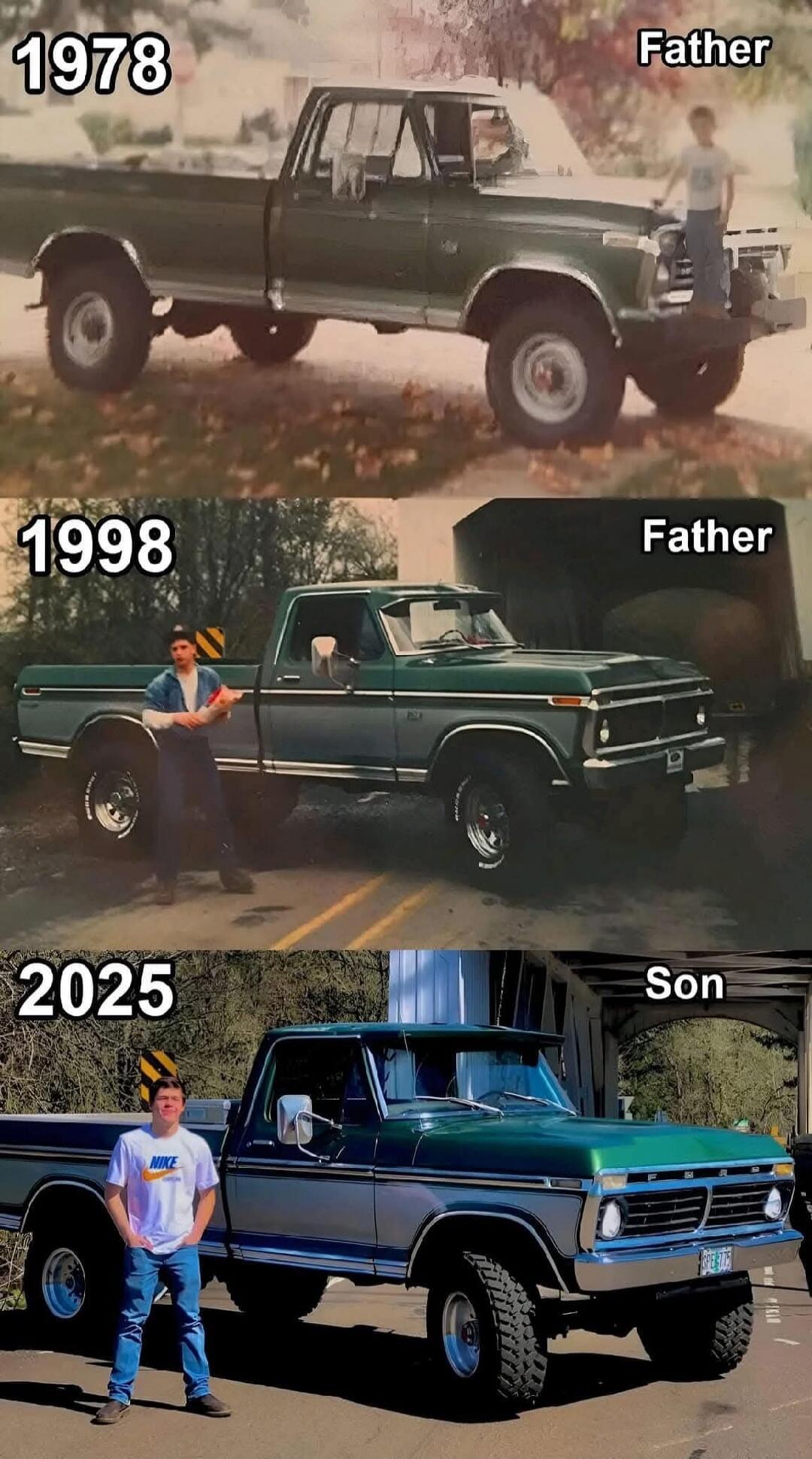 1978 Father 1998 Father 2025 Son