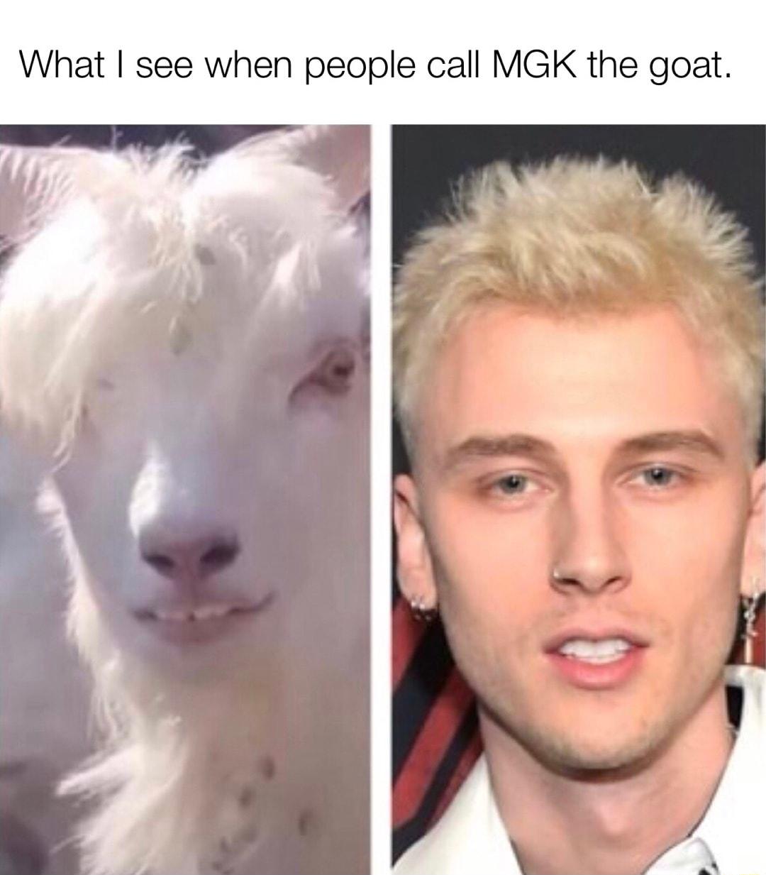 What see when people call MGK the goat