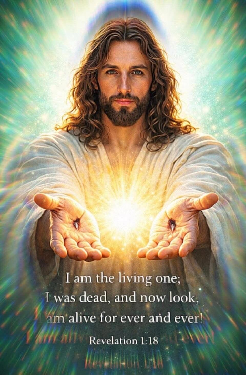 I am the living one; I was dead, and now look, am alive for ever and ever! Revelation 1:18