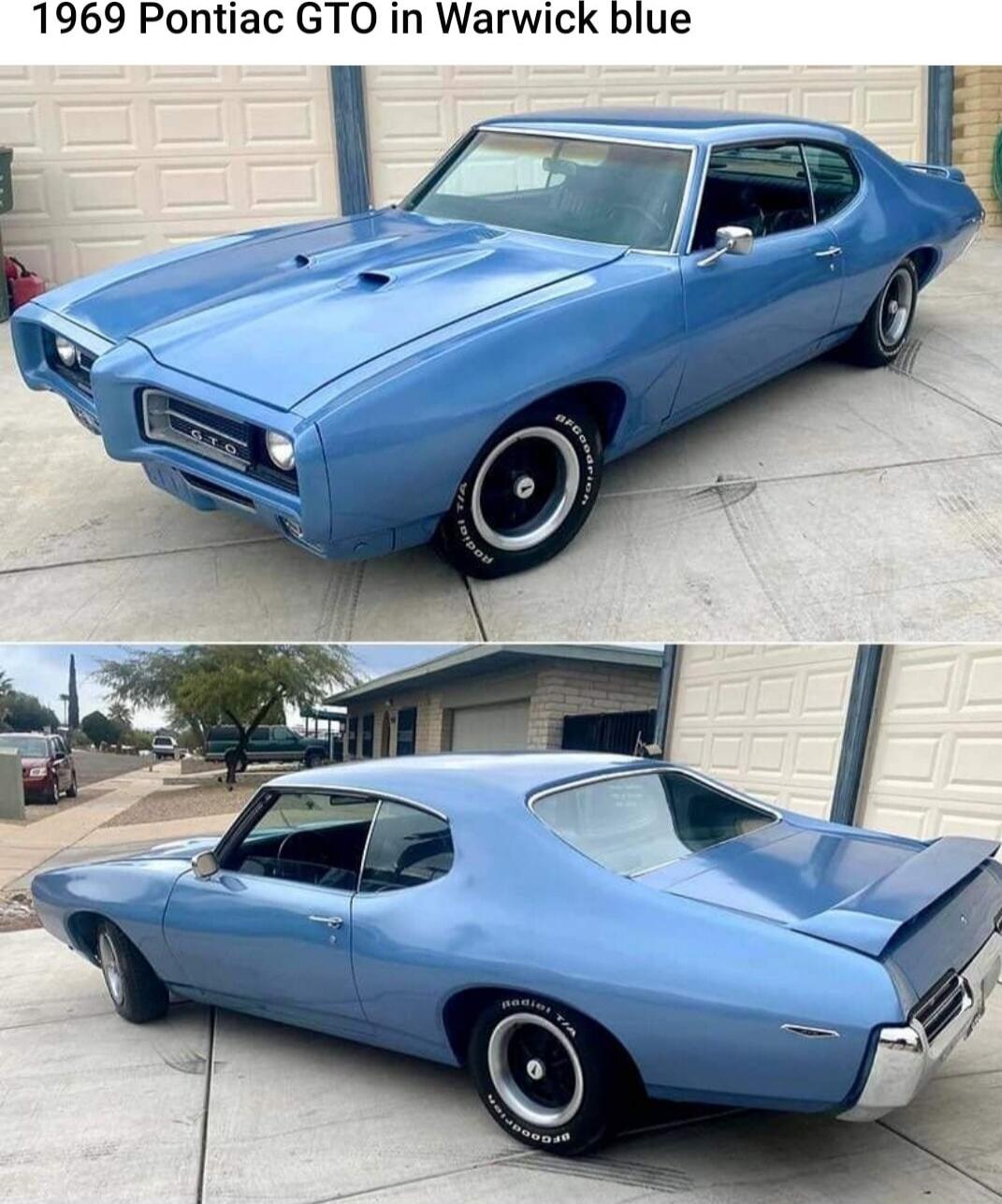 1969 Pontiac GTO in Warwick blue