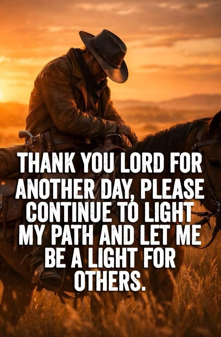THANK YOU LORD FOR ANOTHER DAY, PLEASE CONTINUE TO LIGHT MY PATH AND LET ME BE A LIGHT FOR OTHERS.