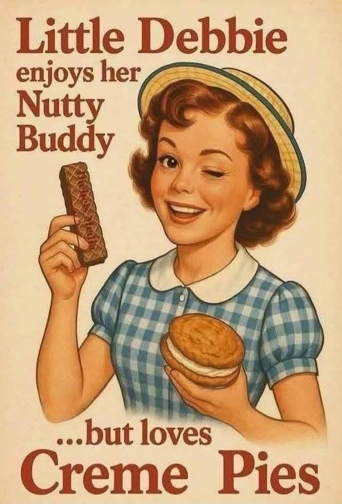 Little Debbie enjoys her Nutty Buddy ... but loves Creme Pies