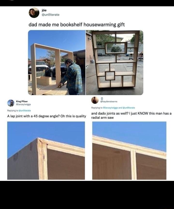 dad made me bookshelf housewarming gift