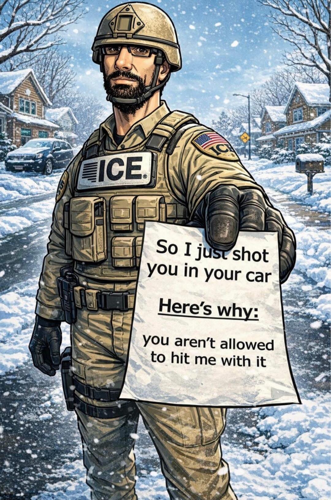 So I just shot you in your car Here's why: you aren’t allowed to hit me with it