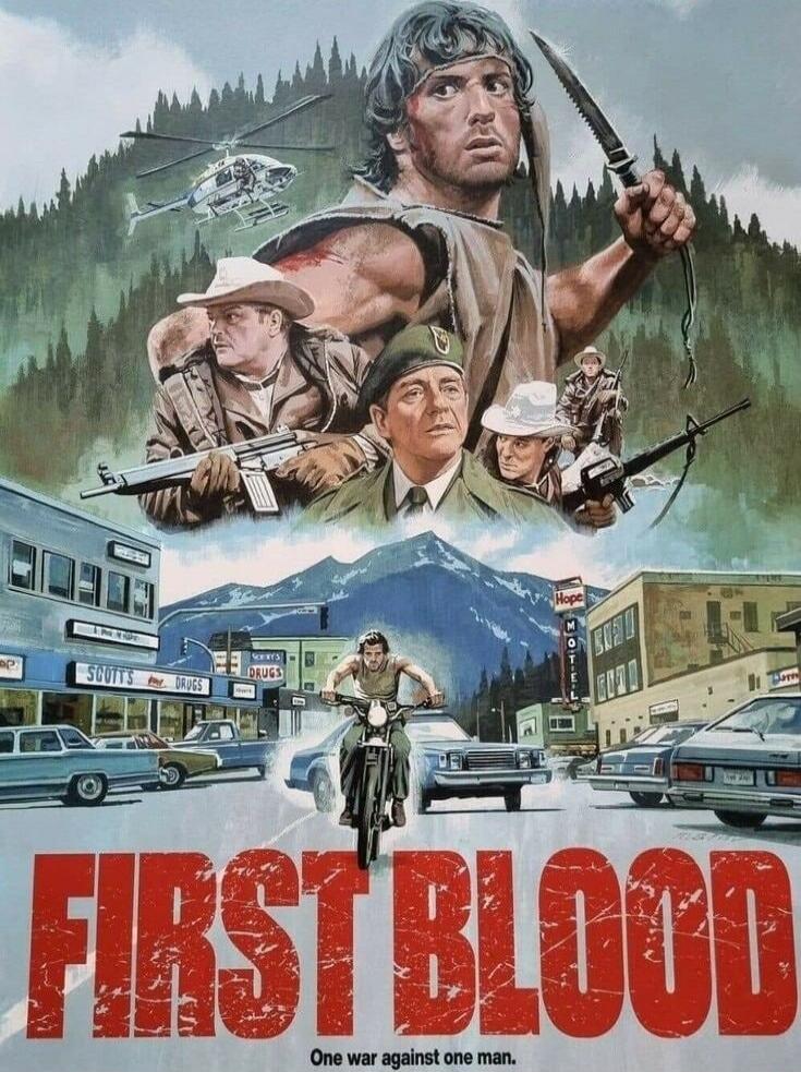 SCOTTS DRUGS DRUGS HOPE MOTEL FIRST BLOOD One war against one man.