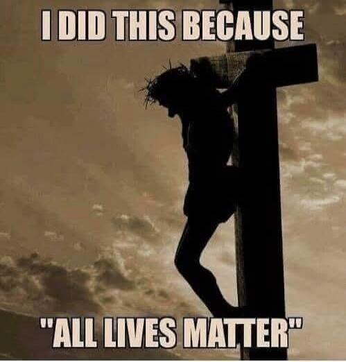 I DID THIS BECAUSE ALL LIVES MATTER