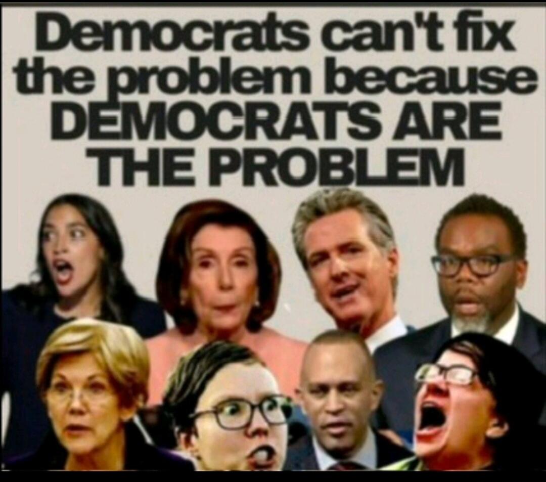 Democrats can't fix the problem because DEMOCRATS ARE THE PROBLEM