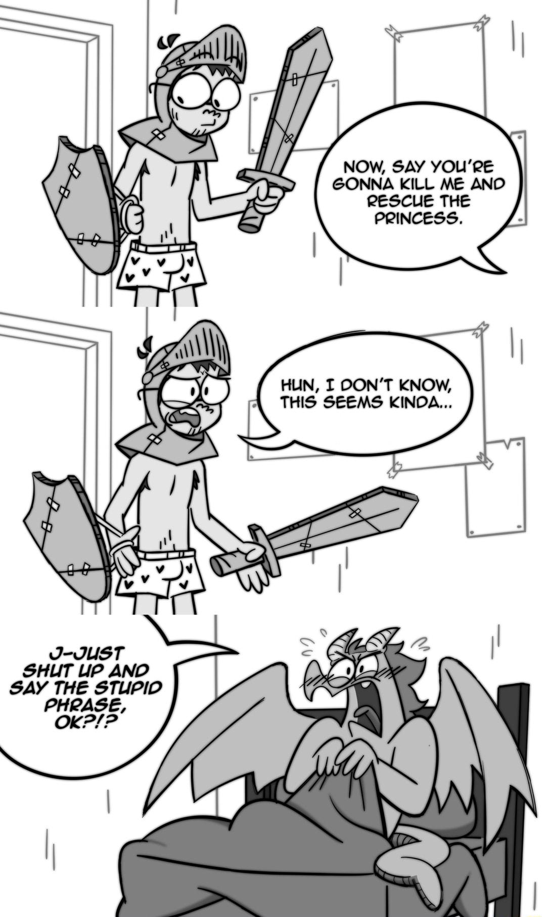 RESCUE THE PRINCESS Q 0 YL 2 33 O g zZ 0Z 3 ok PHRASE J JUST SHUT UP AND SAY THE STUPID