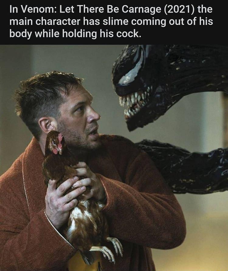 In Venom Let There Be Carnage 2021 the main character has slime coming out of his body while holding his cock Sl Y