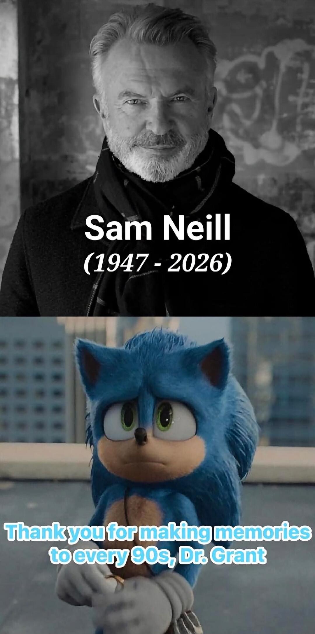 Sam Neill (1947 - 2026) Thank you for making memories to every 90s, Dr. Grant