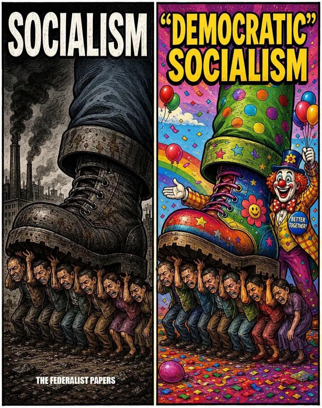 SOCIALISM DEMOCRATIC SOCIALISM THE FEDERALIST PAPERS BETTER TOGETHER!