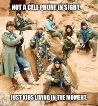 NOT A CELL PHONE IN SIGHT.
JUST KIDS LIVING IN THE MOMENT.